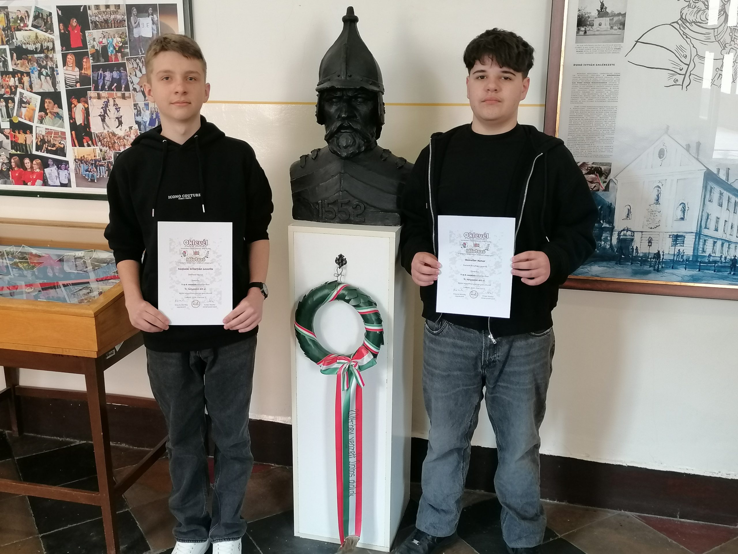 7. osztályos diákjaink sikeresen szerepeltek az Időutazó történelmi versenyen